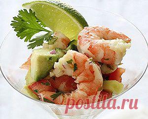 Салат с креветками
