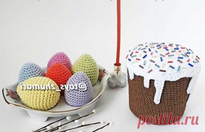 Схема вязания пасхального кулича с подробным описанием работы Простая схема вязания пасхального кулича шкатулки от автора @toys_zhumari. Для вязания кулича Вам понадобится пряжа Янарт Джинс и крючок 1.75-2 мм. А так