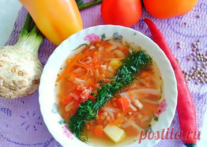 (5) Суп с зелёной чечевицей - пошаговый рецепт с фото. Автор рецепта Иветта 🏃‍♂️ . - Cookpad