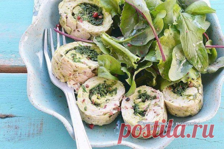 Куриные рулеты с зеленью