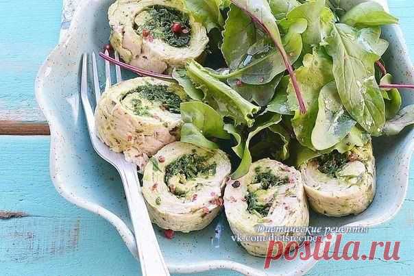 Куриные рулеты с зеленью