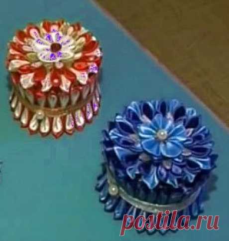 Самодельная кукла-шкатулка. Как в технике канзаши сделать шкатулку (мастер-классы,видео)