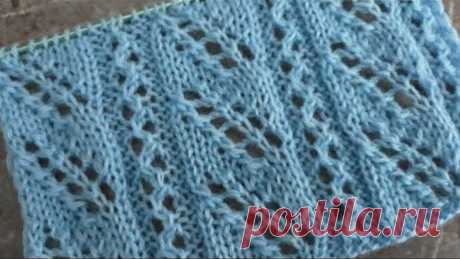 Красивый ажурный узор спицами для красивой кофточки, блузы, туники, палантина.