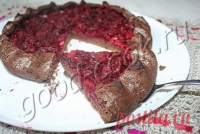 Хорошая кухня - постный открытый пирог с вишней. Кулинарная книга рецептов. Салаты, выпечка.