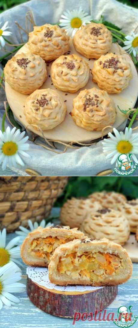 Песочные пирожки с курицей &quot;Ананасики&quot; – кулинарный рецепт