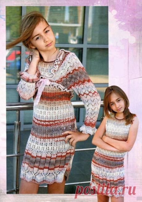 Вязаное детское платье на лето. Вяжем спицами болеро | Лаборатория домашнего хозяйства