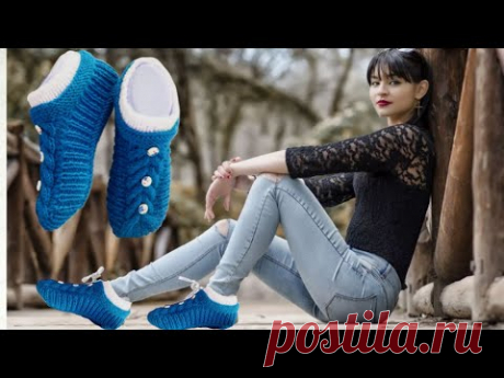 Следки - тапочки.Спицами.#(2025)