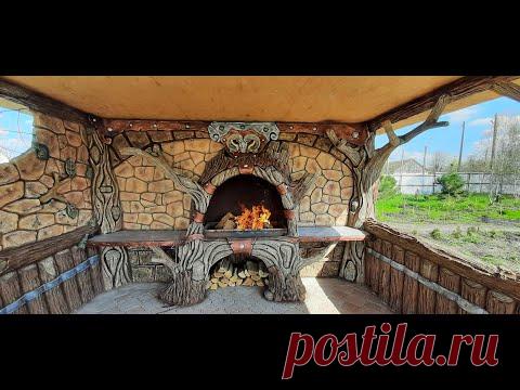 беседка из арт бетона своими руками