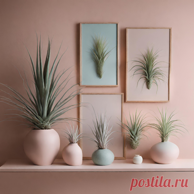 20 фото: тилландсия атмосферная в интерьере | Комнатные цветы и растения