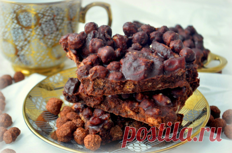 MY FOOD или проверено Лизой: Хрустящее шоколадное печенье без выпечки.