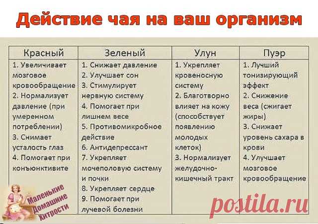Действие чая на ваш организм.