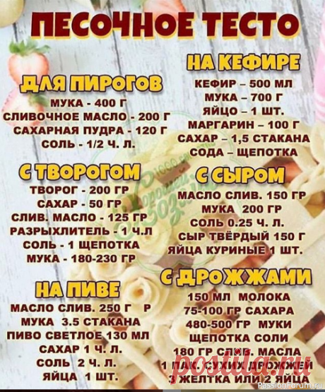 Шпаргалка кулинара