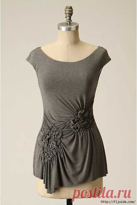 Шьем на ткани защипы и буфы своими руками