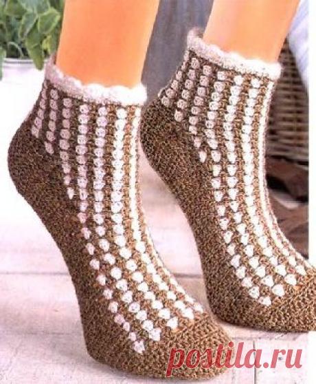 Носки крючком — Мир вязания и рукоделия