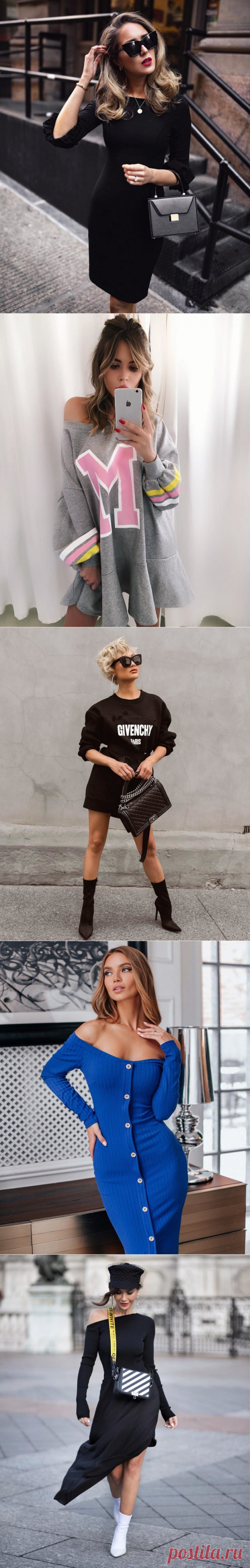 Стильные трикотажные платья 2018 / Все для женщины