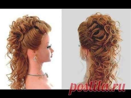 на выпускной, вечерняя прическа, свадебная прическа. Wedding prom hairstyle - YouTube