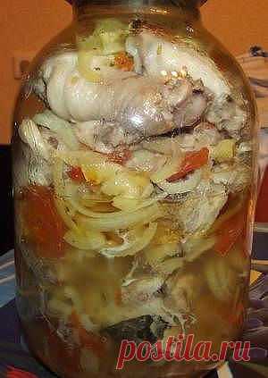 Ароматная курица в банке для занятой хозяйки!