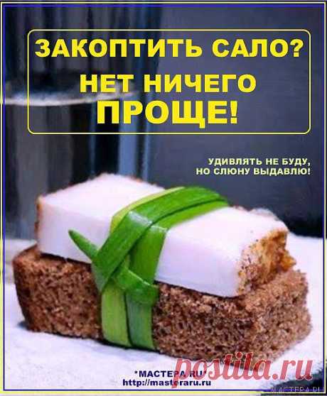 КАК ЗАКОПТИТЬ САЛО? НЕТ НИЧЕГО ПРОЩЕ! | masteraru.ru