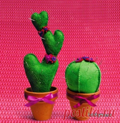Игольница кактус из фетра