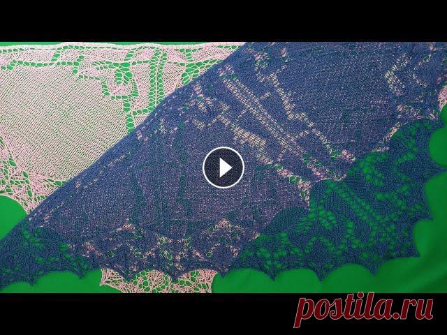 Ажурная косынка спицами на лето. Понадобится 45-60гр летней пряжи и 1 рабочий день. За схемами приглашаю на сайт: Группа в Телеграмм:...