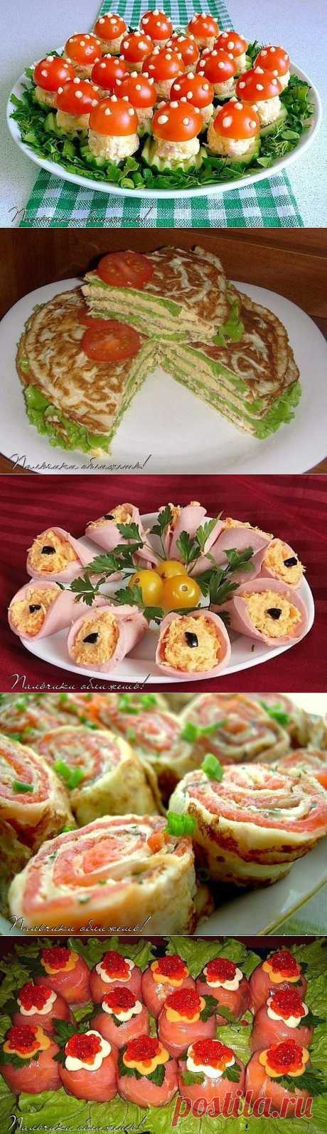 Красивые новогодние закуски..