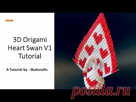 3D Origami Swan | Paper heart Swan - YouTube