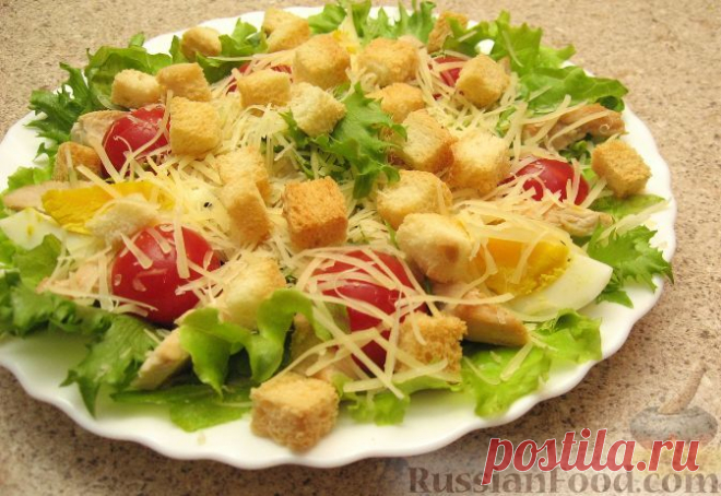 25 рецептов салата Цезарь