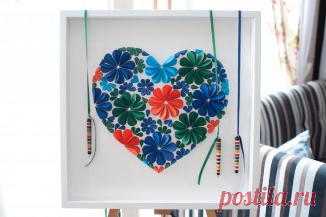 Аппликация цветов из цветной бумаги, ткани, подручных материалов (69 фото)