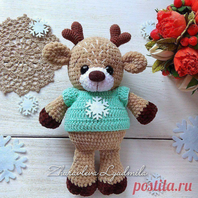Олень Яшка амигуруми крючком | AmiguRoom