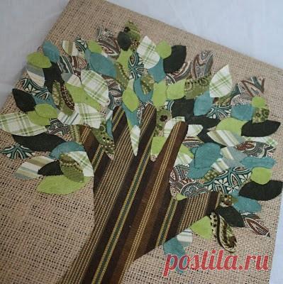 Аппликация из ткани: дерево-рука с листиками — мастер класс для детей | Мой Милый Дом — идеи рукоделия, вязание, декорирование интерьеров