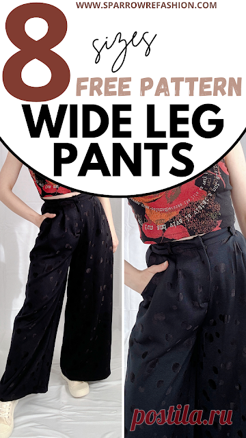 High Waist Wide Leg Pants DIY - Free PDF - Sparrow Refashion: A Blog for Sewing Lovers and DIY Enthusiasts