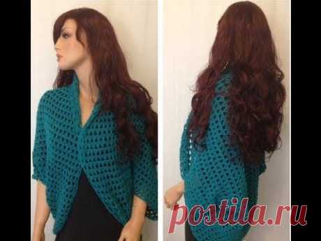 How to Crochet a Shrug - Bolero Pattern #2 │by ThePatterfamily