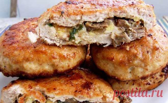 Фаршированная радость: Сочные Котлеты из курогрудки с грибами