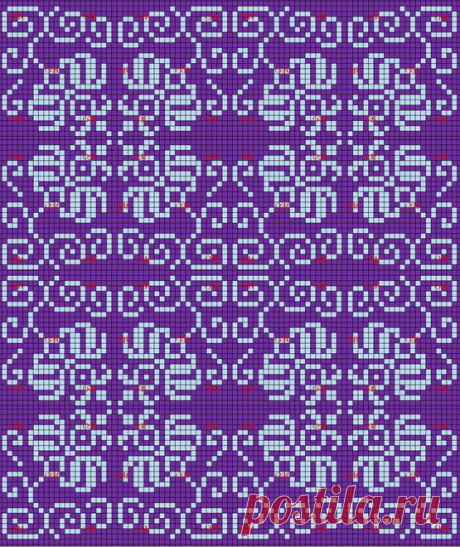 17 новых схем с цветочными жаккардовыми узорами - в ваши копилки | ЖАККАРДос | Яндекс Дзен