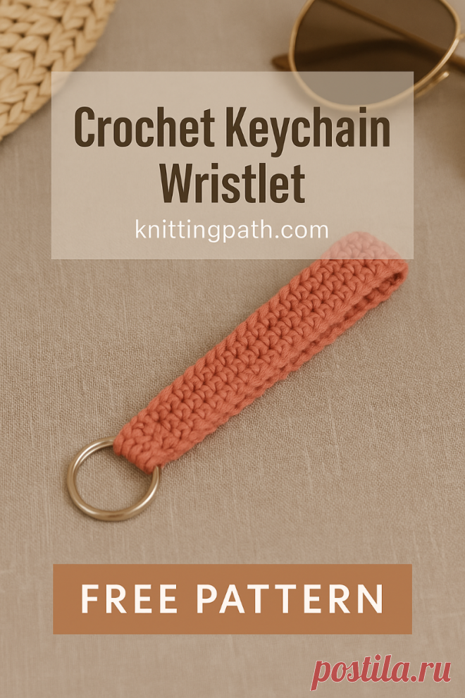 Crochet Keychain Wristlet Free Pattern