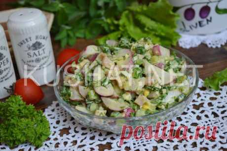 Салат с ветчиной и редисом. Пошаговый рецепт с фото &amp;bull; Кушать нет