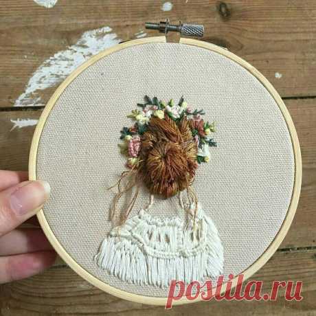 Вышивки с объемными волосами: новые идеи — DIYIdeas