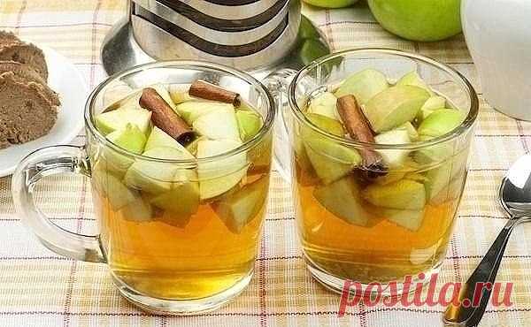 Имбирный чай с яблоками