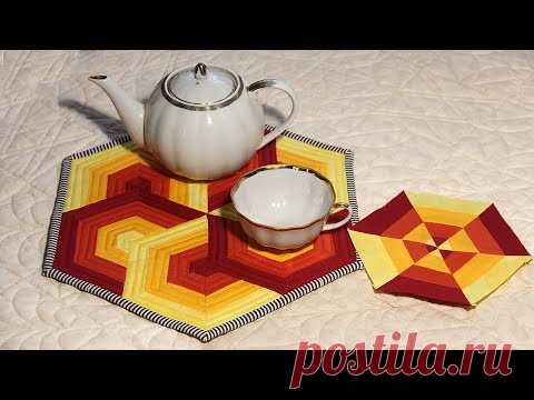 Как сшить? Да ЛЕГКО! Шью лоскутную салфетку из полос ткани
