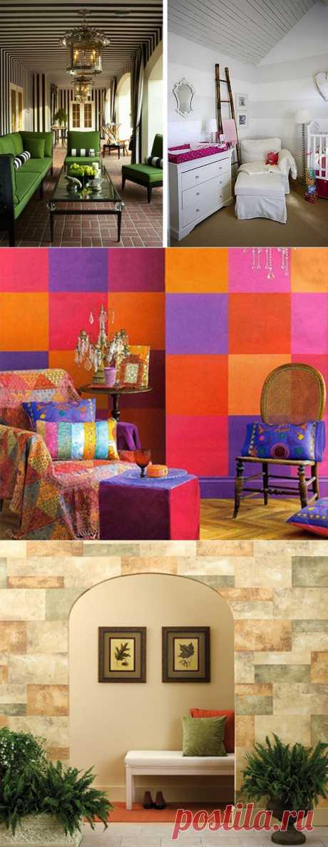 Декоративная покраска стен: интересные идеи