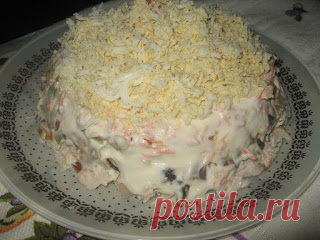 Лучшие кулинарные рецепты: Салат с грибочками "Белая береза"