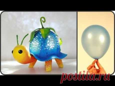 Hi, in this video tutorial I show you how I made a turtle shaped lamp using a balloon as a base, some cardboard for the paper clay and acrylic colors. This i...