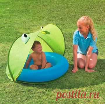 RICHSOUL - магазин полезных вещей | Бассейн круглый с тентом Play pool with twistn fold tent 97*107*74, 22л.