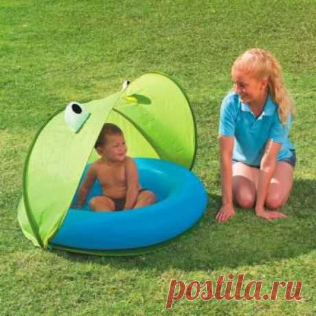 RICHSOUL - магазин полезных вещей | Бассейн круглый с тентом Play pool with twistn fold tent 97*107*74, 22л.