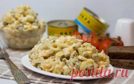 Салат с икрой минтая (картошка, горошек, яйцо), рецепт с пошаговыми фото | Все Блюда