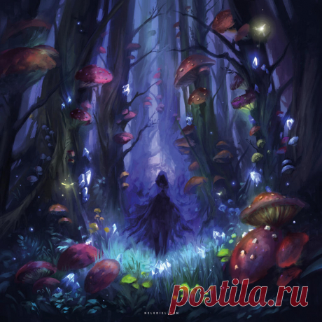 Dark Mushroom Forest by Nele-Diel on DeviantArt