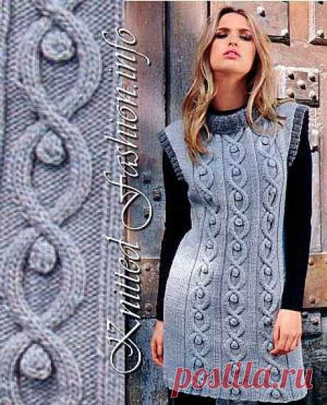 Туника с косами - KnittedFashion.info