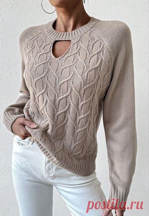 Подборка осеннего вязания со схемами. Джемперы спицами, безрукавка. | Ольга Прилуцкая, вязание - это модно | Дзен