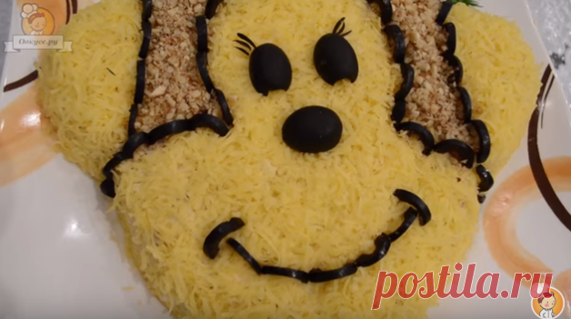 Рецепт новогоднего салата «Обезьянка»