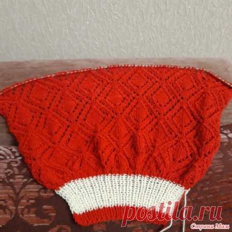 Пул "Красно-белые ромбы". Очередной пристрой остатков - Вязание - Страна Мам